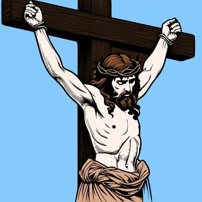 jesus realistic on the cross