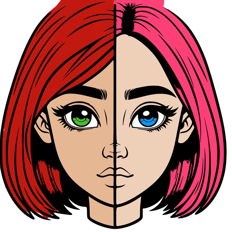 realistic girl split