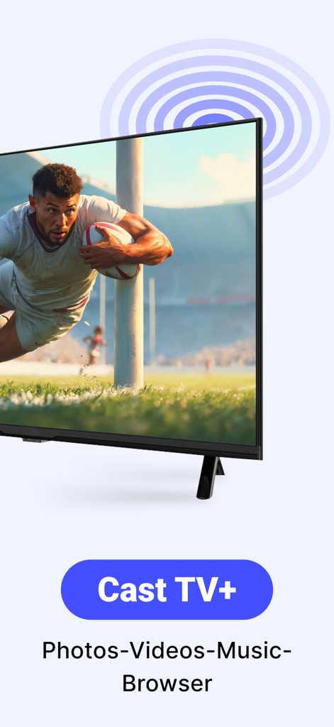 Wireless Display Adapter - Application de smartphone diffusant du contenu sportif sur une Smart TV sans fil