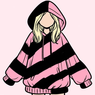 girl in oversized hoodie