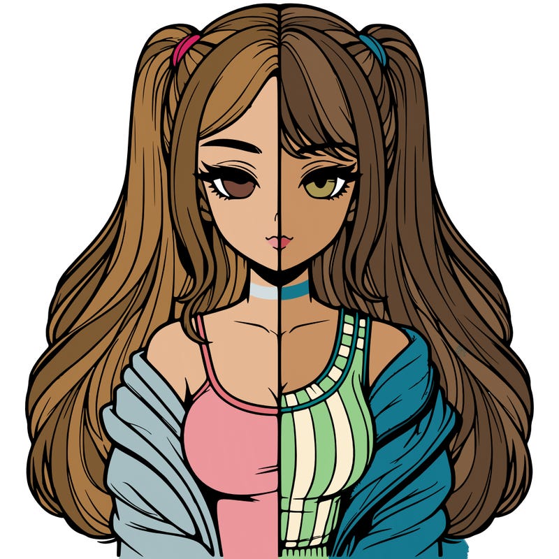 realistic girl split