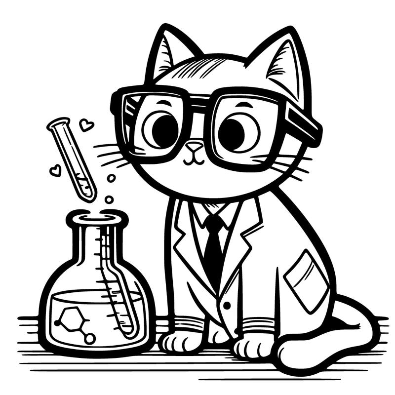 scientist cat