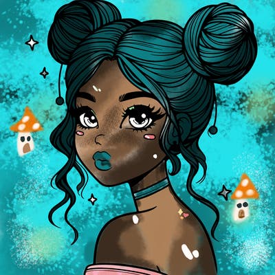 gorgeous woman with space buns