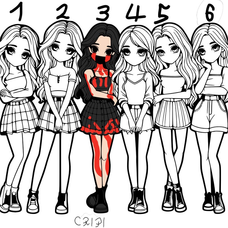 a group of girls realistic