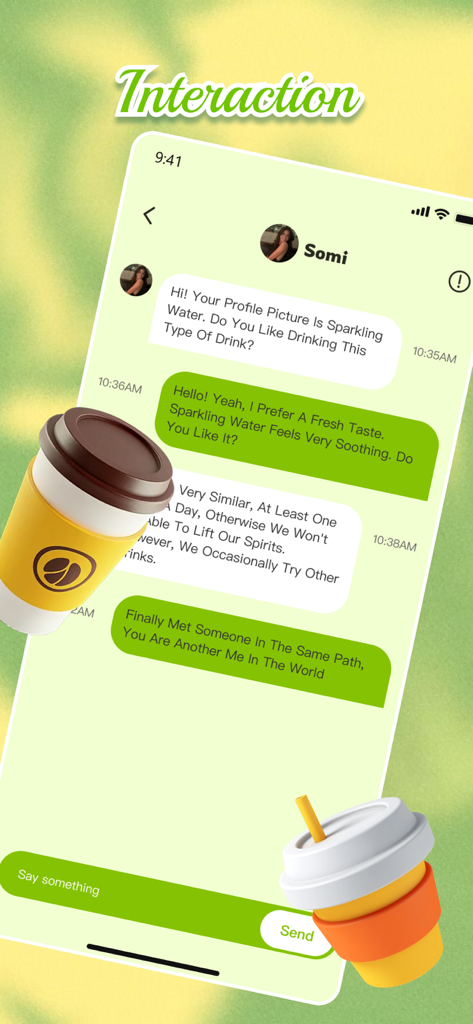 Jooka - Adult Chat & Discover - Interfaz de chat de la aplicación Jooka para que los amantes de las bebidas compartan consejos de mixología