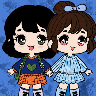 girl with a friend