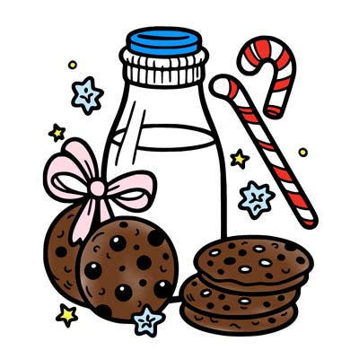 christmas cookies milk