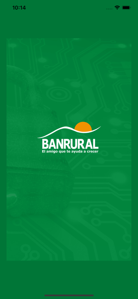 Código Banrural - Codigo Banrural loading screen with bank logo and security padlock