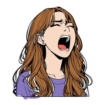 screaming realistic, girl