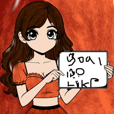 realistic pretty girl holding blank sign