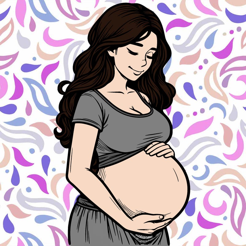woman heavily pregnant realistic