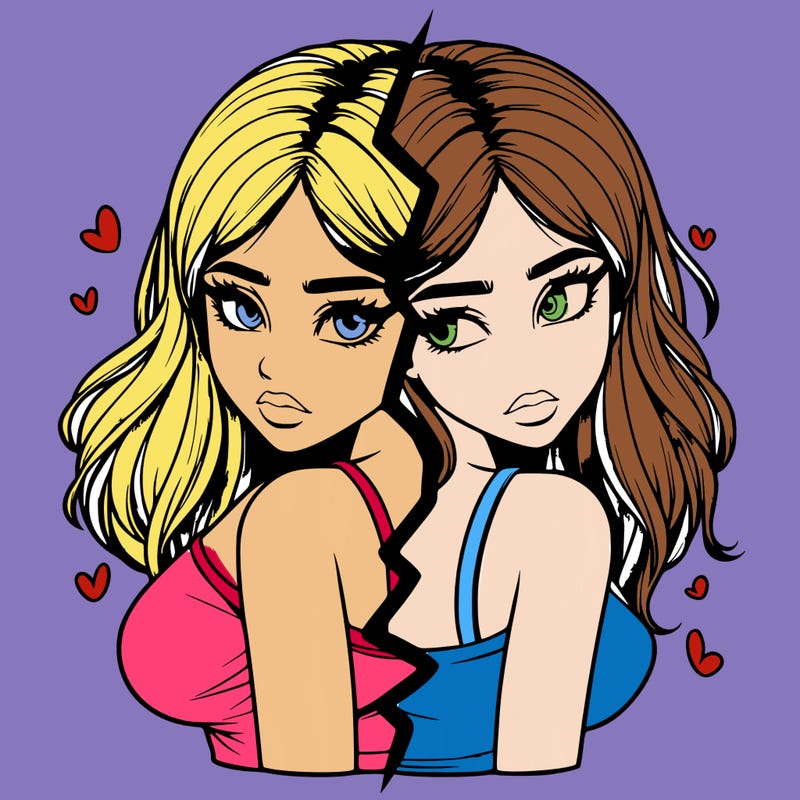 realistic girl split