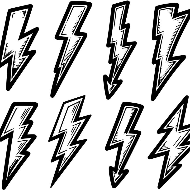 realistic lightning bolts