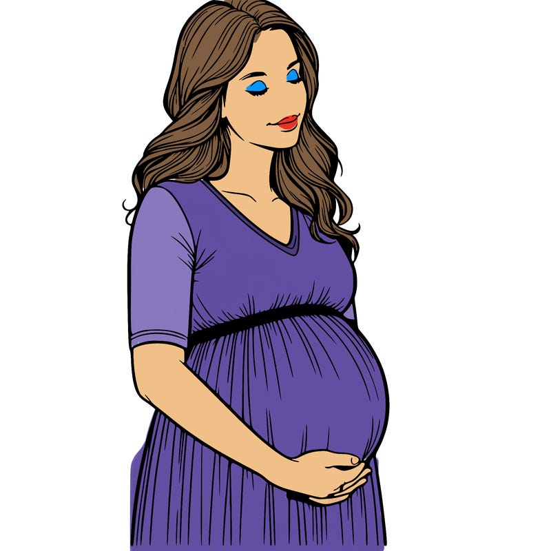 realistic pregnant woman