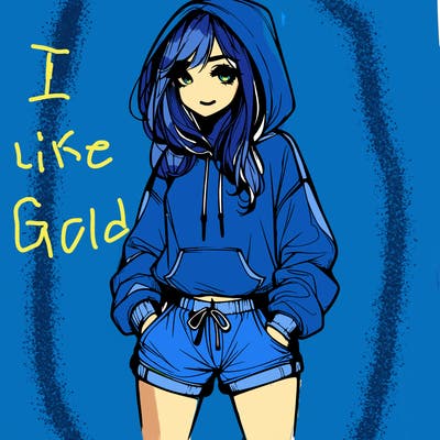 realistic girl in shorts and hoodie