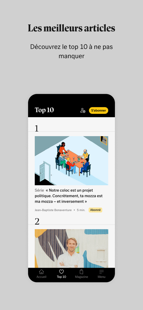 Sélection des 10 meilleurs articles sur l'application Le Nouvel Obs