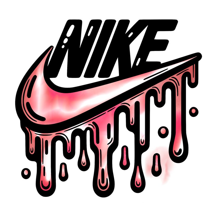 dripping nike logo