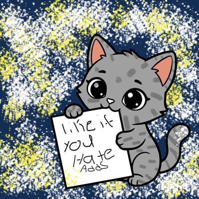 a small cat with a blank sheet of paper in its hand. the cat is sooooooo cute!