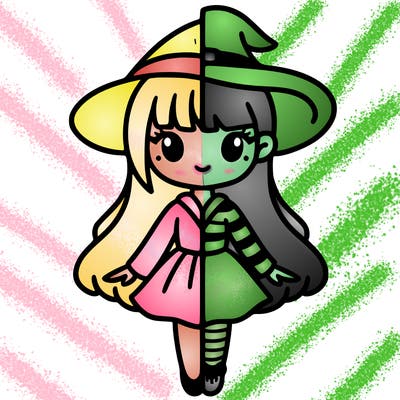 half girl half which