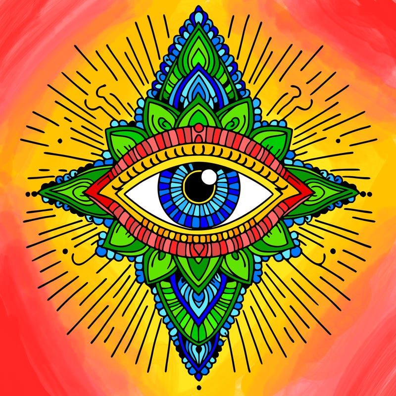 a beautiful distinguished spiritual third eye that's a serenity feely from the heart