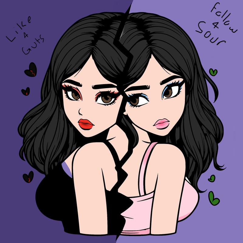 realistic girl split