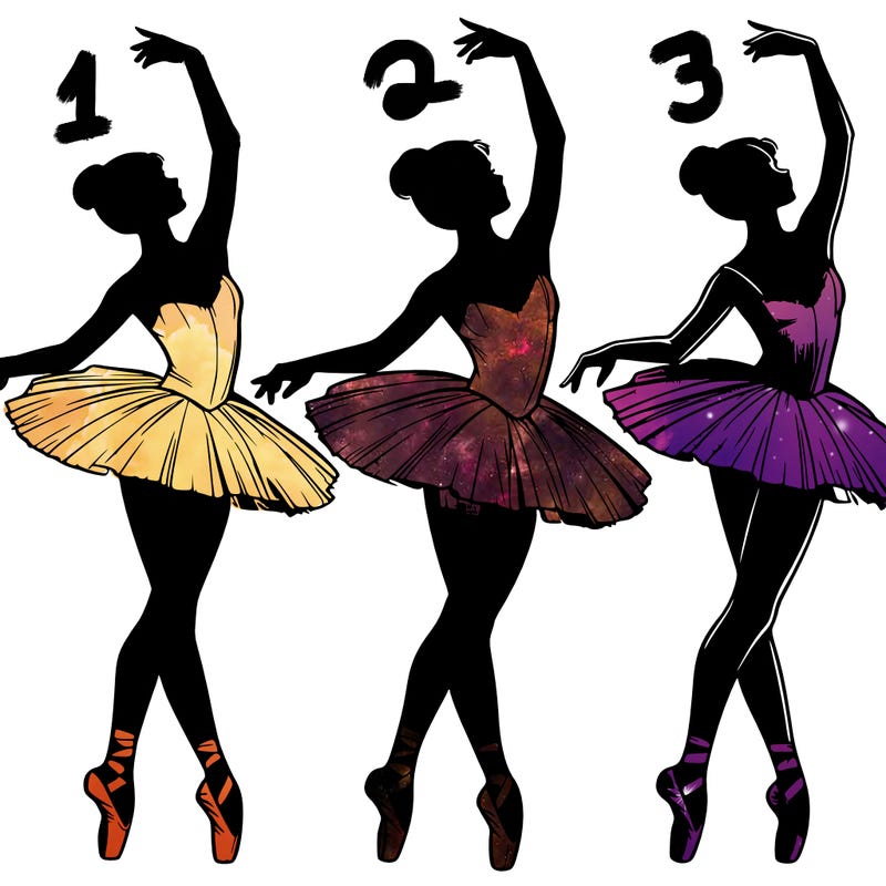 a ballerina dancing a realistic one