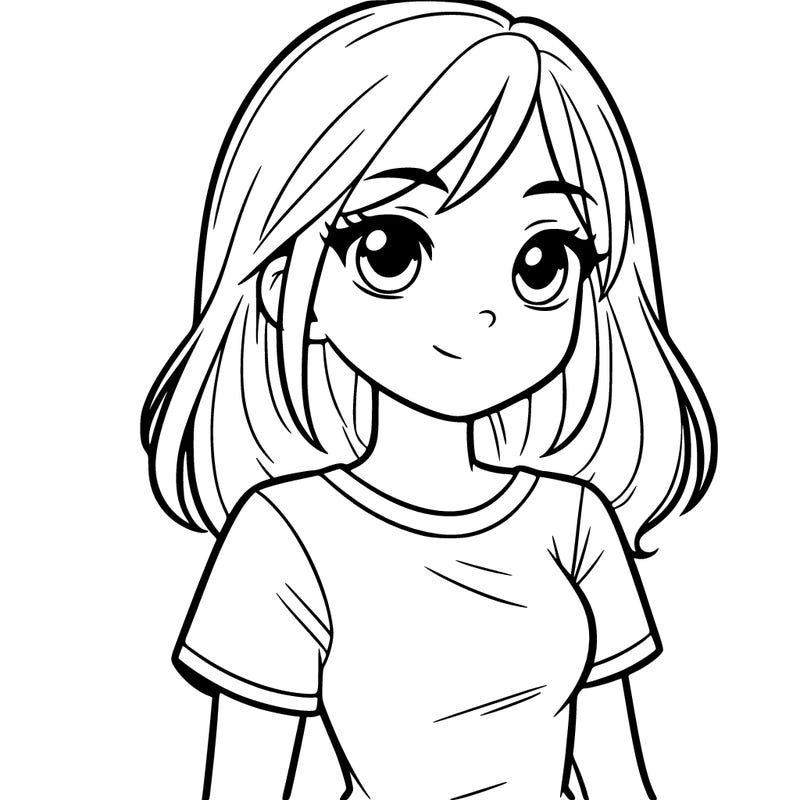 teen girl with a t-shirt on