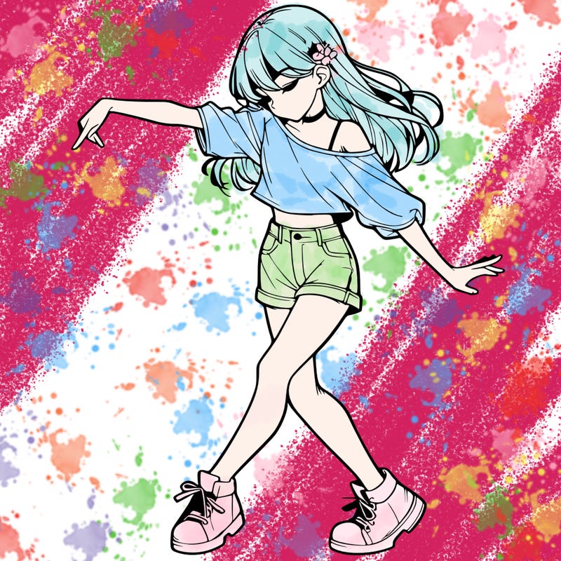 realistic girl danceing