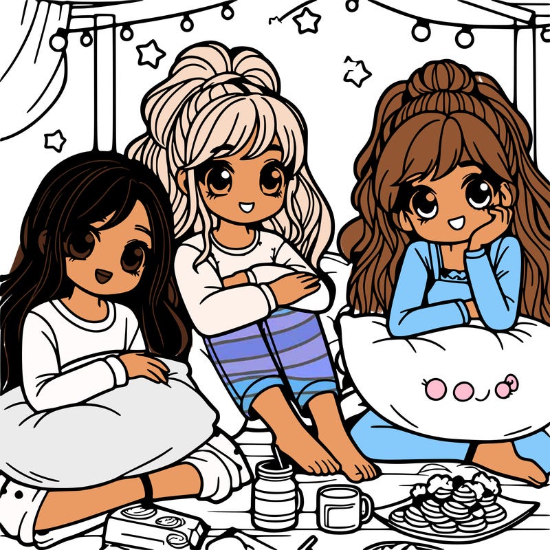 girls at sleepover
