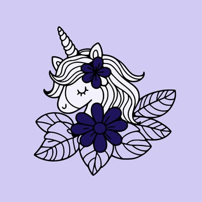 flower unicorn horn