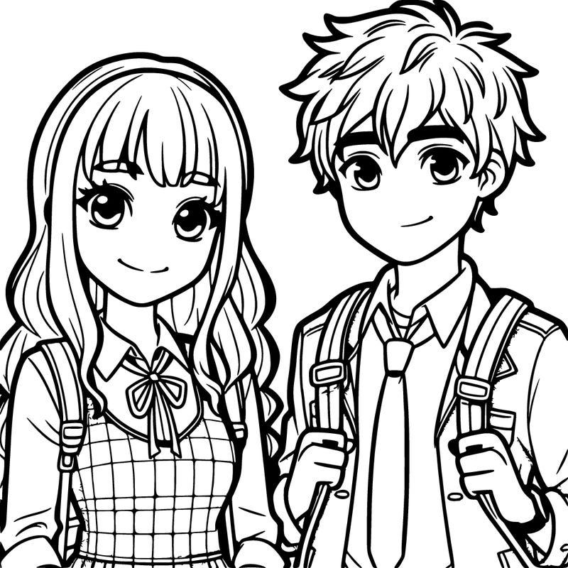 boy and a girl teenager