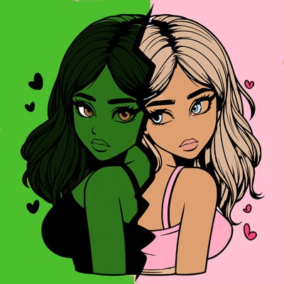 realistic girl split