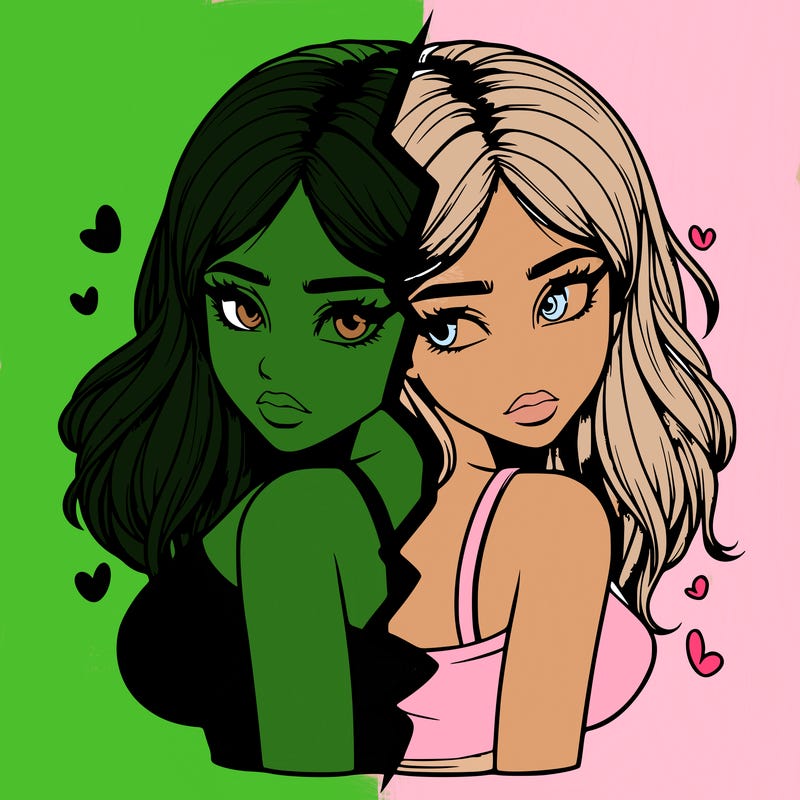 realistic girl split