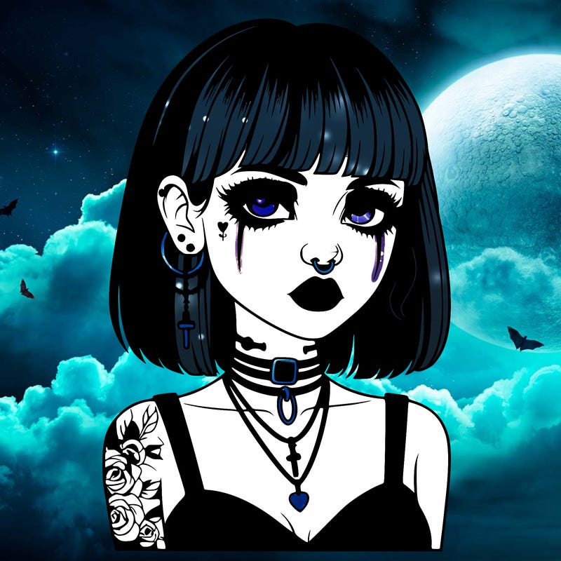 realistic goth girl