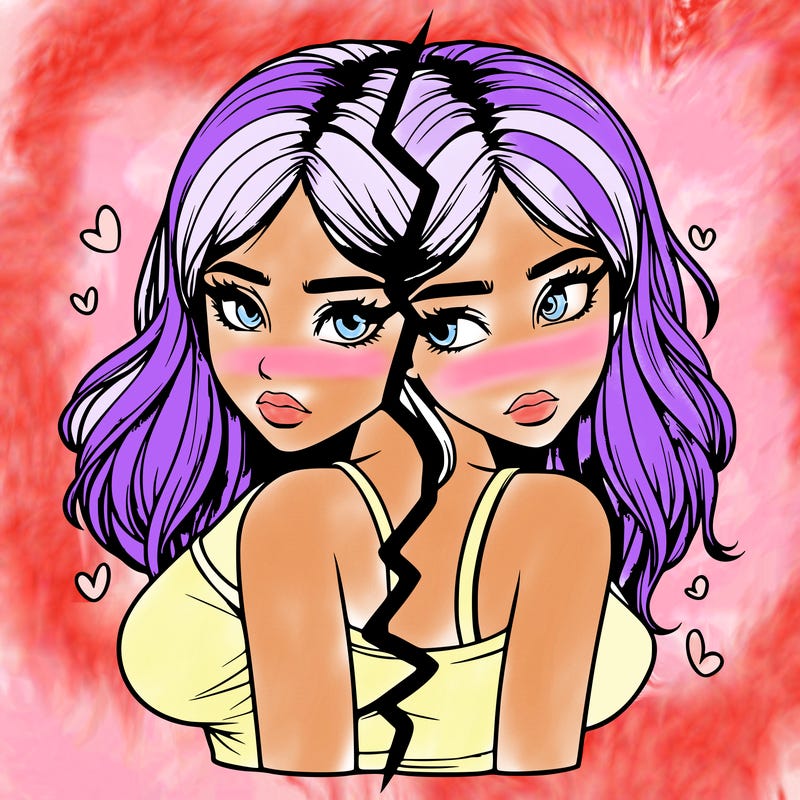 realistic girl split