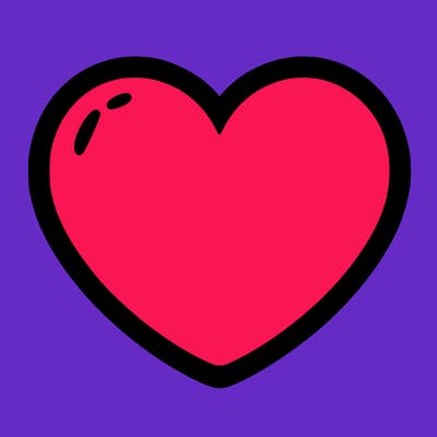 a blank heart