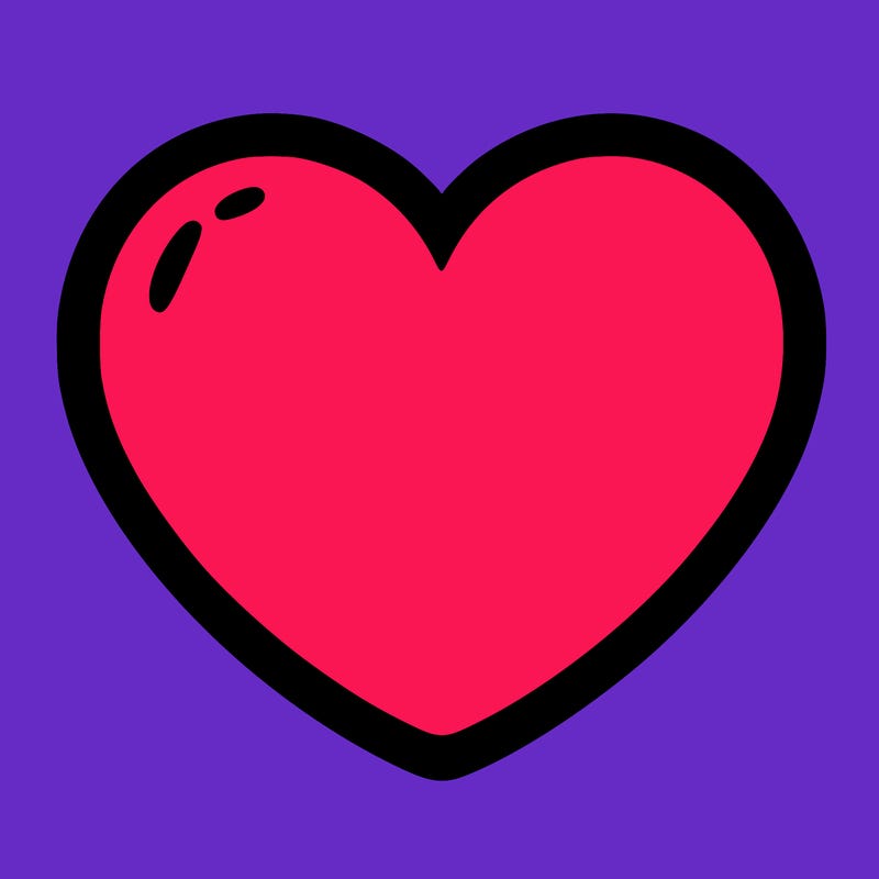 a blank heart