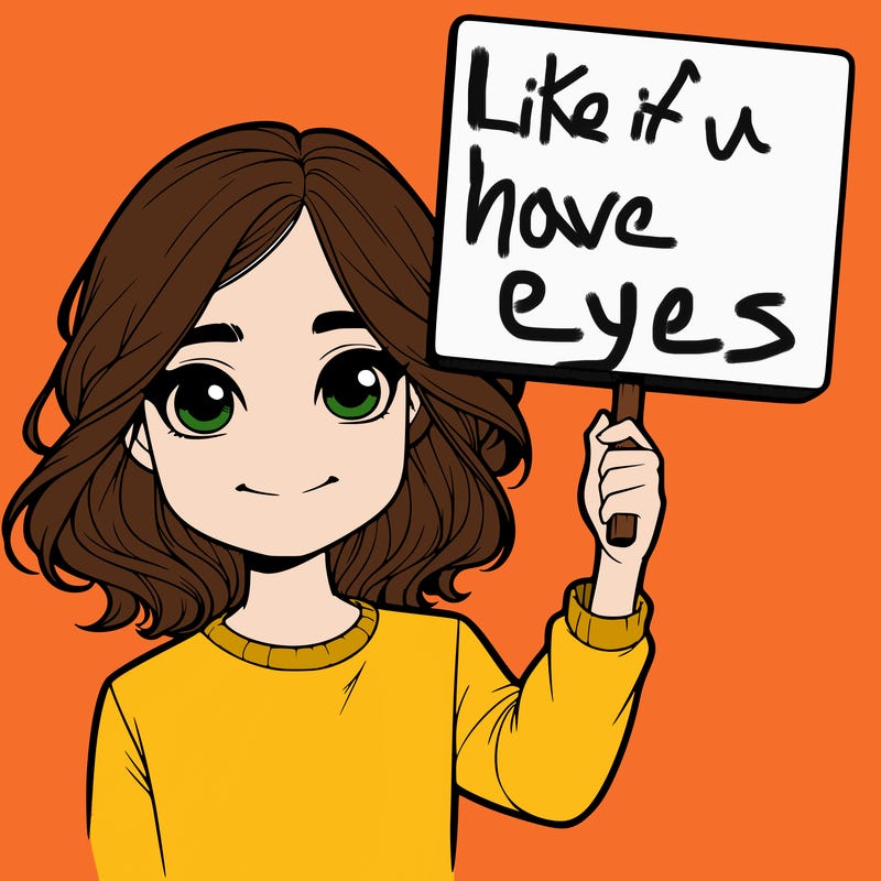 realistic girl holding up a sign