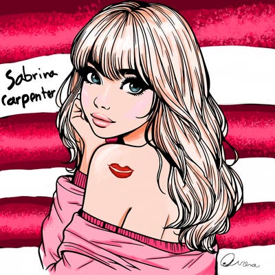 realistic girl with bangs looking over her shoulder