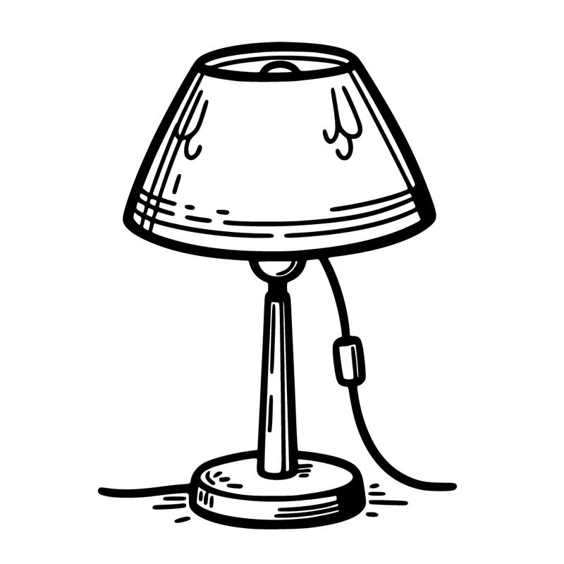 a mid century modern lamp