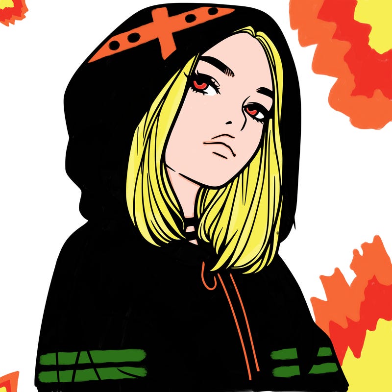 a realistic girl in a hoodie