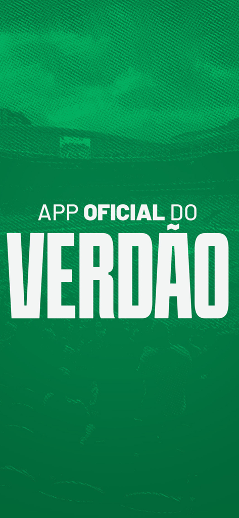 Palmeiras Oficial - Palmeiras Oficial app splash screen with the text App Oficial do Verdao