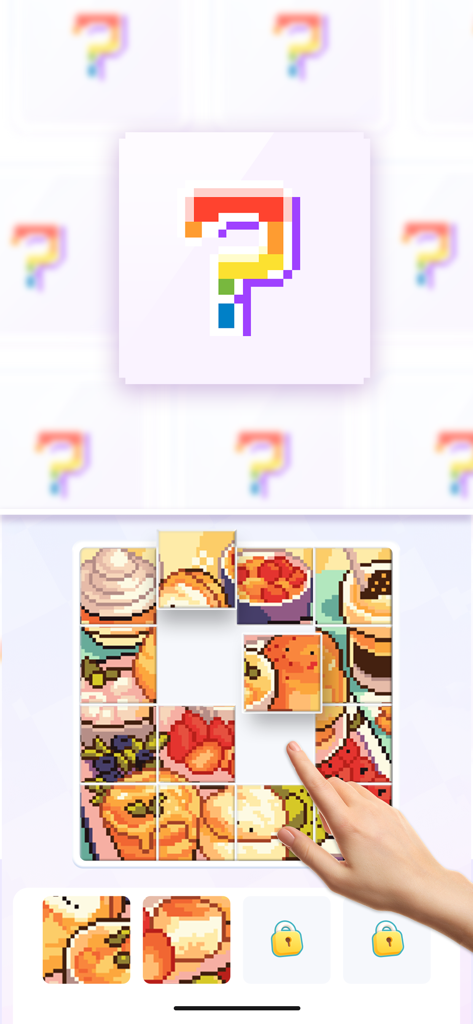 No.Pix - Color by Number - User interacting with a pixel art food puzzle within the No.Pix color by number app interface.