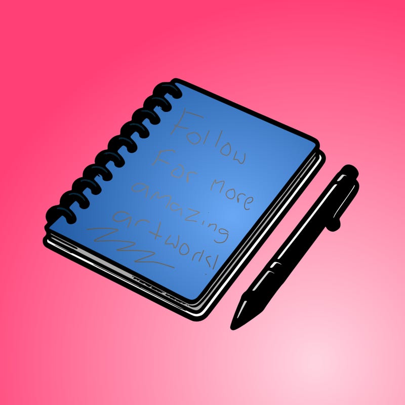 realistic blank sketch pad