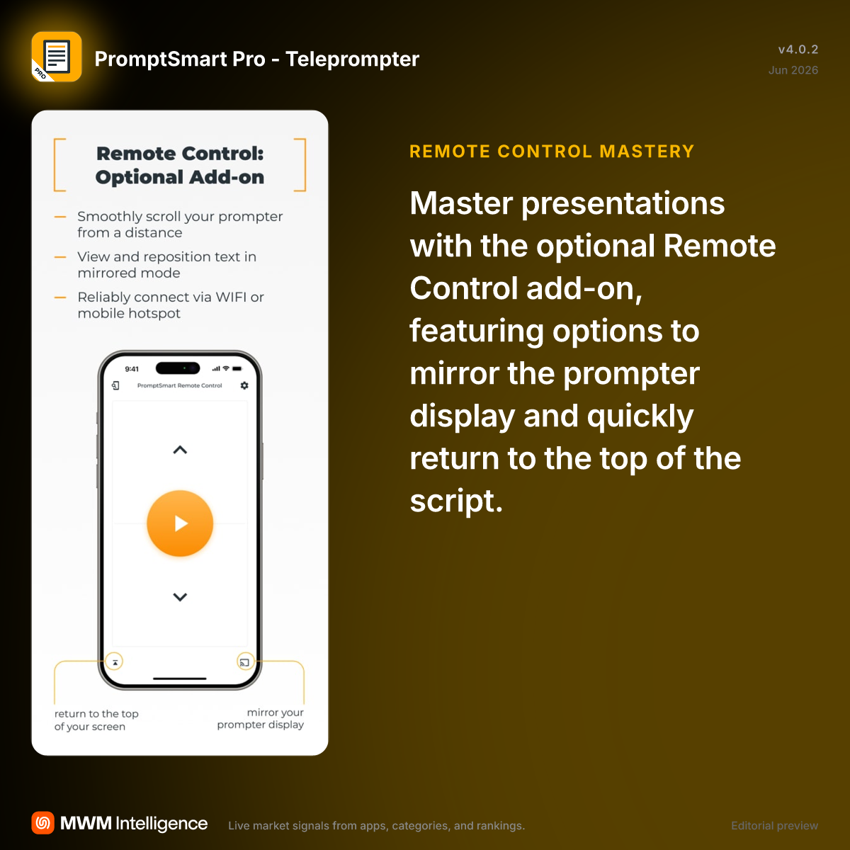 PromptSmart Pro - Teleprompter - Photo & Video App | MWM