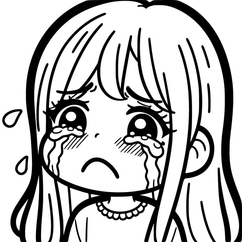 a girl crying