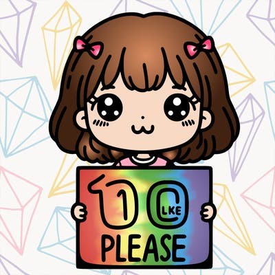 a cute girl holding a sign that says 100 like please