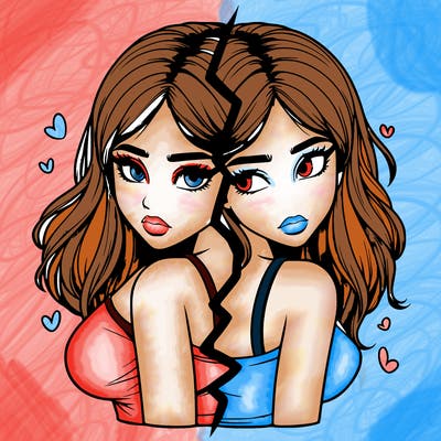 realistic girl split