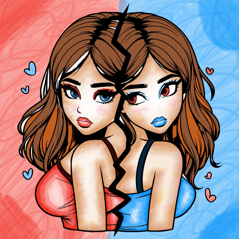 realistic girl split