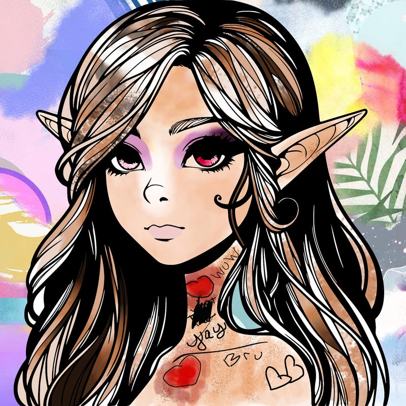 elf girl realistic dark fantasy